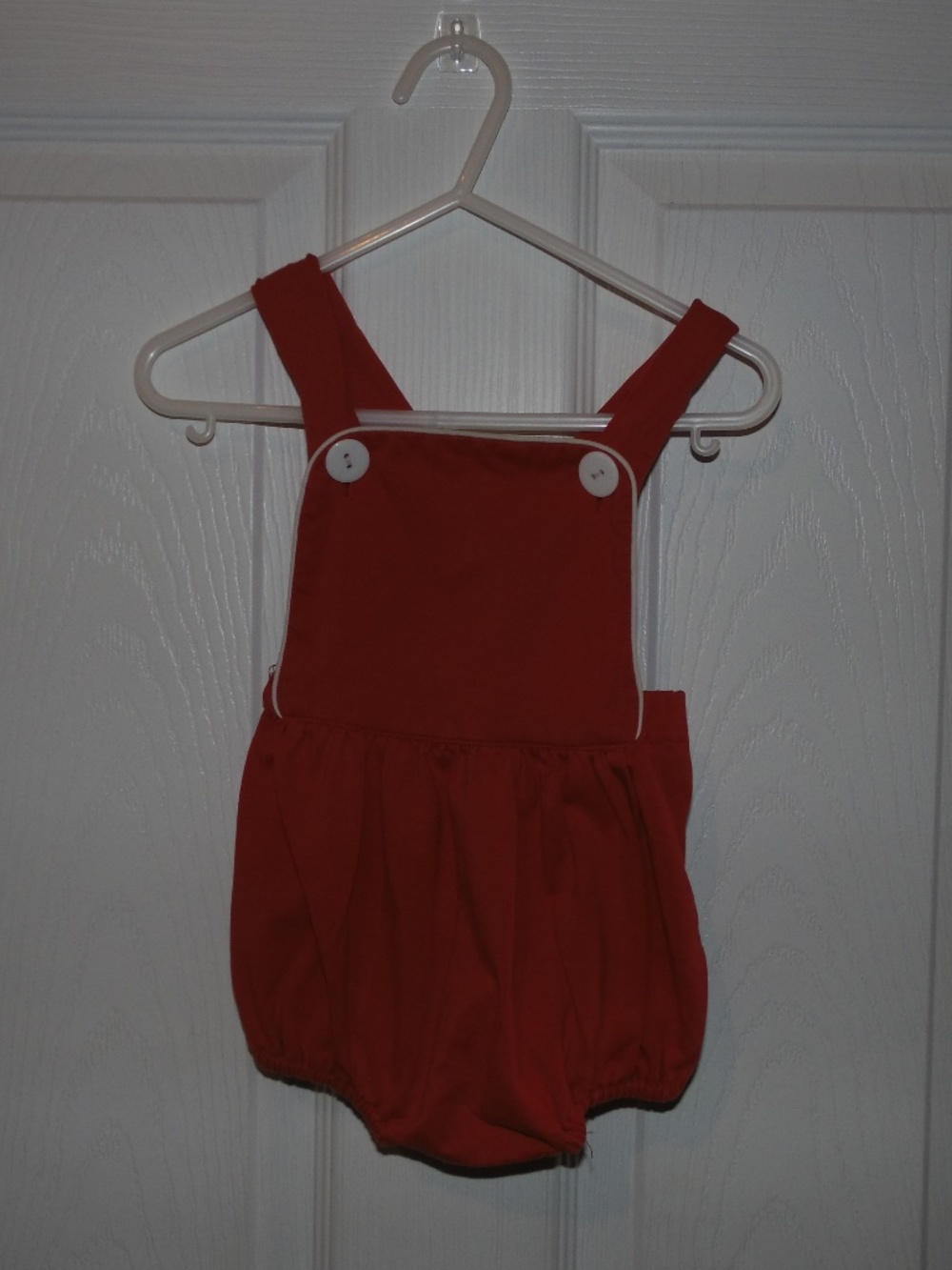 Barefoot Baby Boy Red Bubble Romper 12M